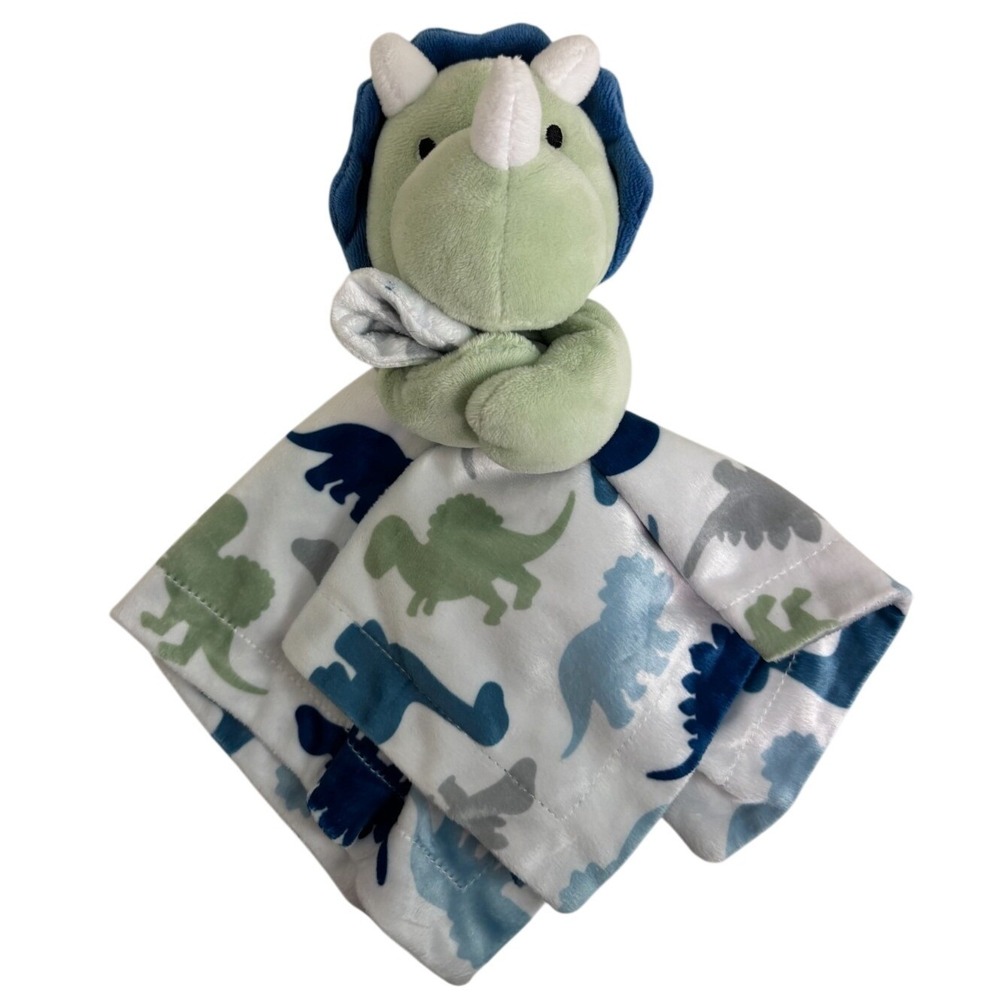 Dinosaur Baby Lovey Plush Security Blanket  WalMart Baby Essentials Triceratops